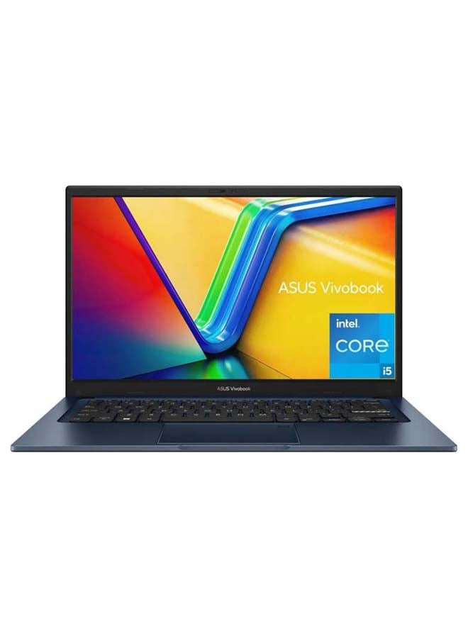 (الإصدار المحسن) VivoBook لابتوب بشاشة FHD 14 بوصة، معالج Core i5-1334U/8GB RAM/512GB SSD/رسومات Intel UHD/Windows 11 مع لوحة أرقام رقمية/ الإنجليزية الأزرق الهادئ