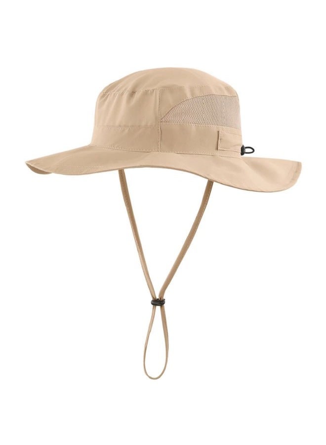 Connectyle Outdoor Kid's Fishing Sun Hat for Boy Adjustable Safari Hat Summer Beach Hat M Khaki, Khaki, 4-6 Years - Image 1