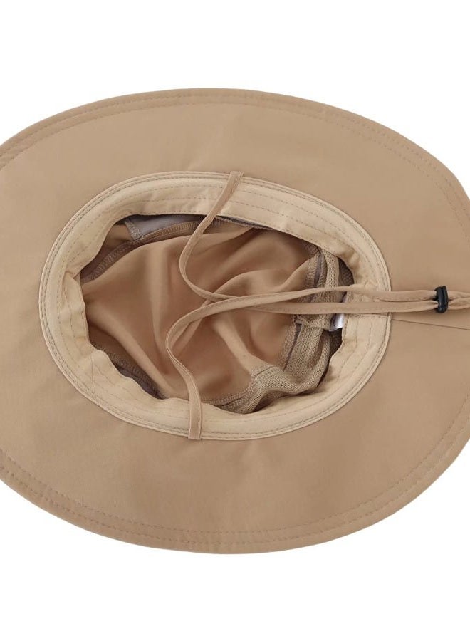 Connectyle Outdoor Kid's Fishing Sun Hat for Boy Adjustable Safari Hat Summer Beach Hat M Khaki, Khaki, 4-6 Years - Image 3