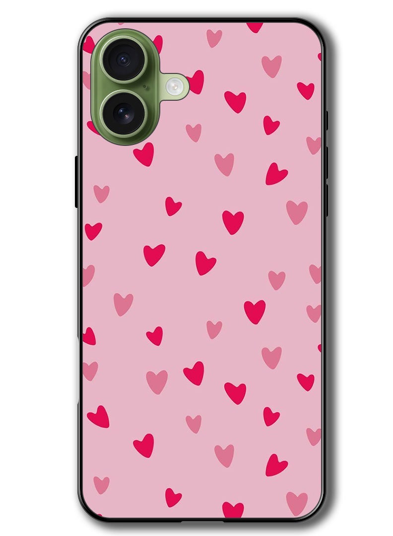 Theodor Case Compatible with Apple iPhone 17 6.3 Inch Protection Shockproof Bumper Cover Small Hearts - Image 1