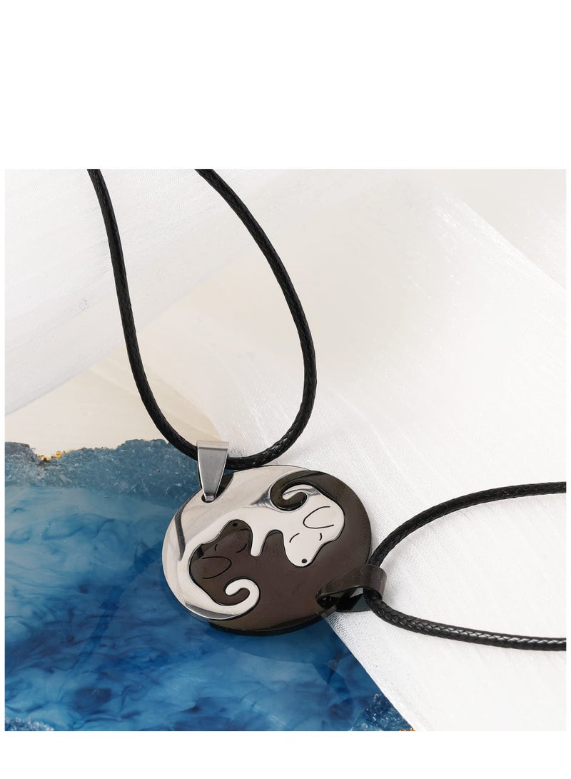 KASTWAVE Dog Yin Yang Necklaces for Women Men Girls, Stainless Steel Matching Couples Puzzle Pet Dog BFF Necklaces for 2, Funny Dog Lovers Gifts - Image 4