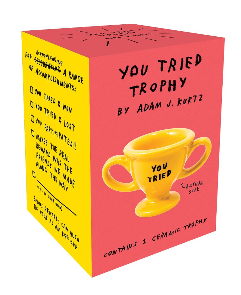 Chronicle Books You Tried Trophy Ceramic Prize Cup for Trying Funny and Snarky Award to Acknowledge Work and Effort - Image 2