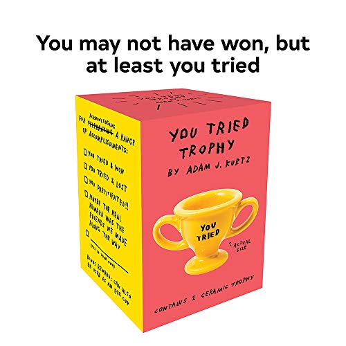 Chronicle Books You Tried Trophy Ceramic Prize Cup for Trying Funny and Snarky Award to Acknowledge Work and Effort - Image 3