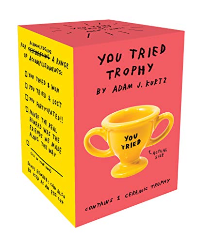 Chronicle Books You Tried Trophy Ceramic Prize Cup for Trying Funny and Snarky Award to Acknowledge Work and Effort - Image 1
