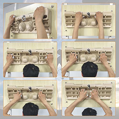Two Stones Rock Climbing Hangboard Doorway Mount | Hangboard Rock Climbing Fingerboard | Hang Board for Climbing | Rock Climbing Holds | Rock Climbing Gifts for Rock Climbers | Bouldering Gifts - Image 5