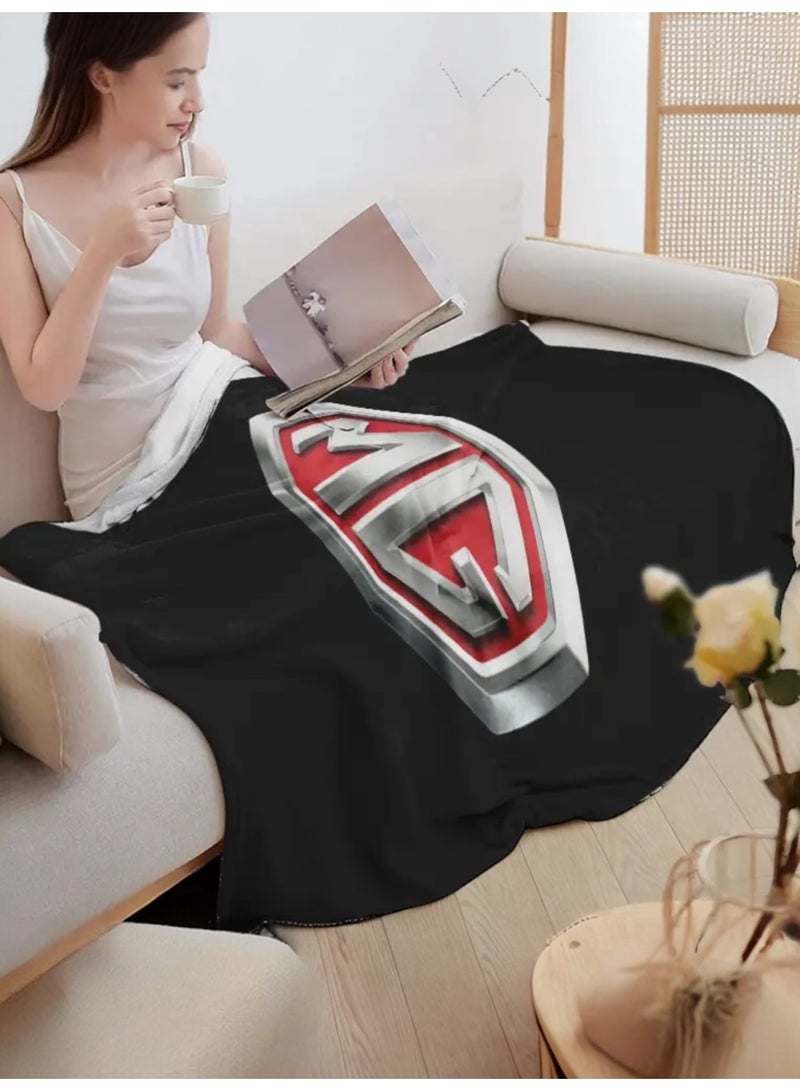 ام جي بطانية فاخرة بطبعة شعار إم جي عملية ومثالية لكل المواسم مقاس 130*150 سم - Image 2