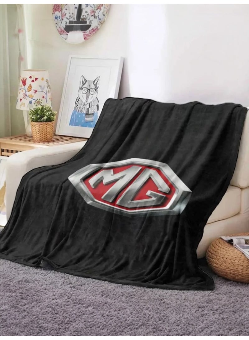 ام جي بطانية فاخرة بطبعة شعار إم جي عملية ومثالية لكل المواسم مقاس 130*150 سم - Image 3