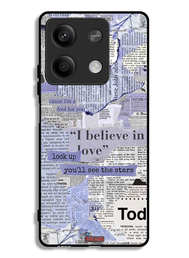 Tolwak Xiaomi Redmi Note 13 Protective Case Cover Newspaper Pieces - Image 1