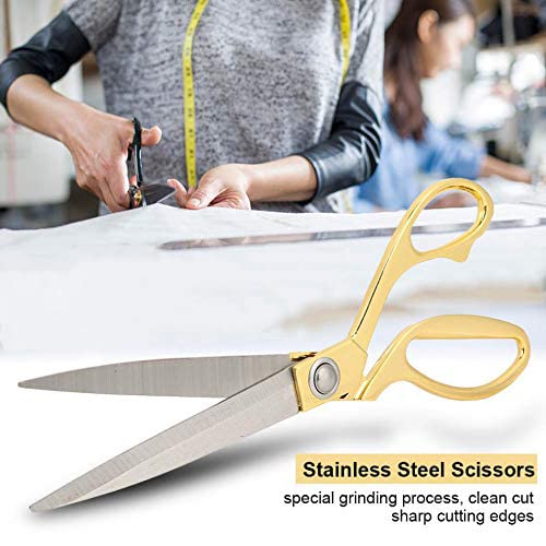 faas Golden Cloth Cutting Scissors 9.5Inch+ Thread Cutting 1 Pcs & 1Pcs Measuring Tap (Set of 3) - Image 4