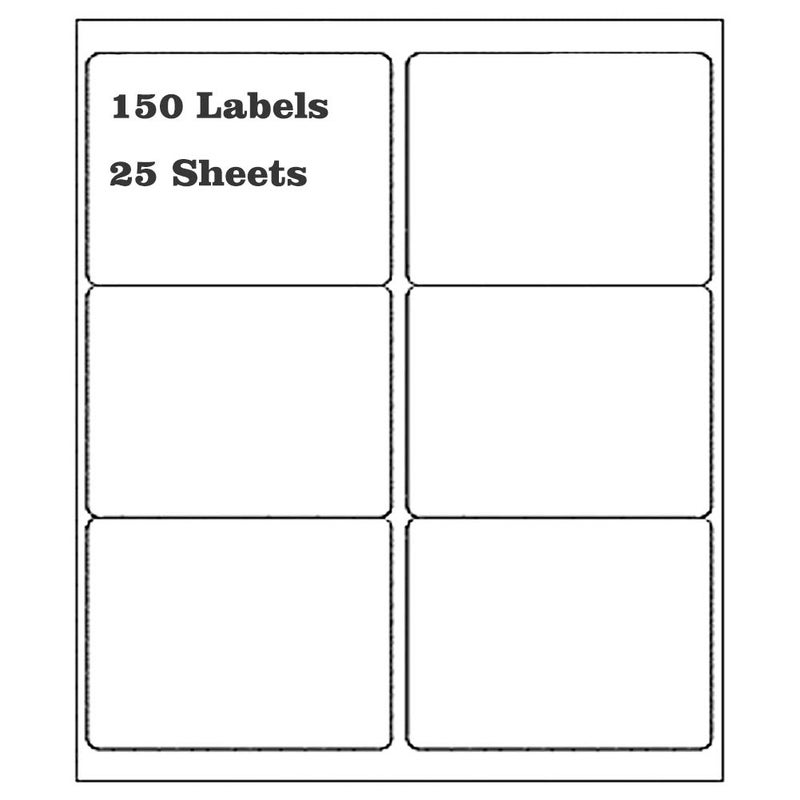 9527 Product 6-UP Shipping Labels, 3-1/3 x 4 Address Labels 150 Labels, 25 Sheets Compatible Laser/Ink Jet (25 Sheets) - Image 4