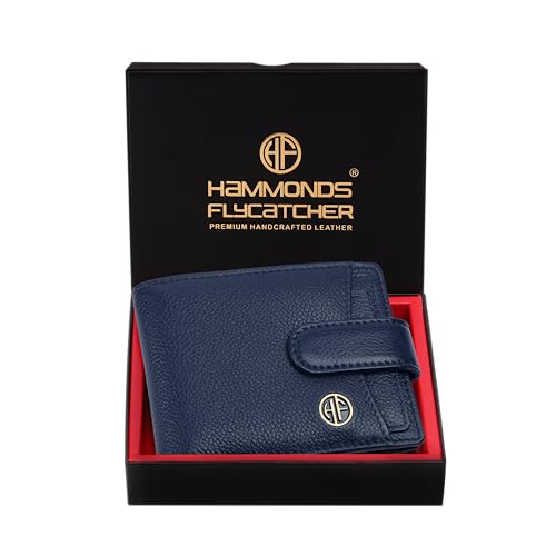 HAMMONDS FLYCATCHER Wallet for Men Leather Original, Mens Wallet, Leather Wallets for Men Stylish, Bi-Fold Wallets for Man, 5 Card Slots, Easy Access Card Slots, Coin Pocket, Gift for Mens - Blue - Image 1