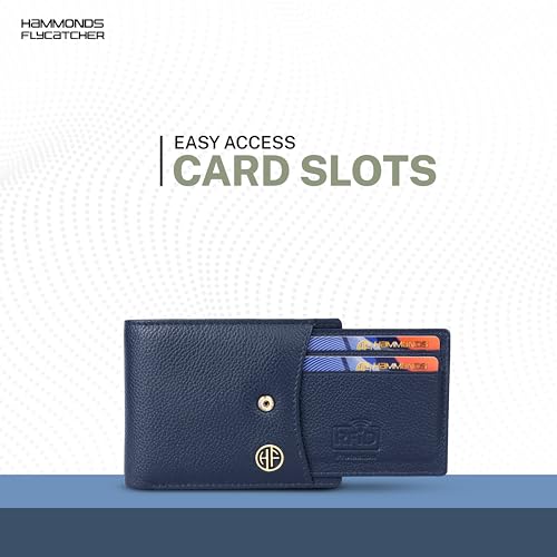 HAMMONDS FLYCATCHER Wallet for Men Leather Original, Mens Wallet, Leather Wallets for Men Stylish, Bi-Fold Wallets for Man, 5 Card Slots, Easy Access Card Slots, Coin Pocket, Gift for Mens - Blue - Image 4