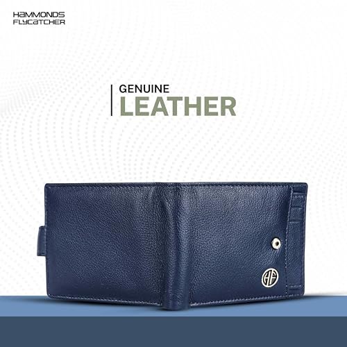 HAMMONDS FLYCATCHER Wallet for Men Leather Original, Mens Wallet, Leather Wallets for Men Stylish, Bi-Fold Wallets for Man, 5 Card Slots, Easy Access Card Slots, Coin Pocket, Gift for Mens - Blue - Image 2