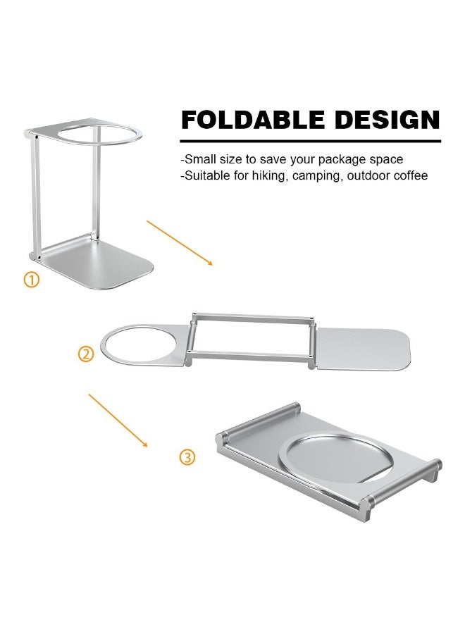 Espresso machine standحامل ماكينة قهوة محمول وقابل للطي من الألومنيوم، خفيف الوزن ومتين، متعدد الاستخدامات، متوافق مع عدة موديلات من ماكينات القهوة الخارجية، سهل الحمل للسفر والتخييم - Image 3