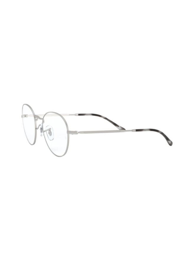 Ray-Ban Unisex Unisex Round Shape Plastic Eyeglass Frames 2538 - Lens Size: 49 Mm - Matte Silver - Image 3