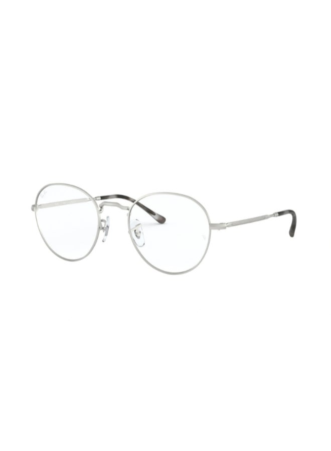 Ray-Ban Unisex Unisex Round Shape Plastic Eyeglass Frames 2538 - Lens Size: 49 Mm - Matte Silver - Image 1