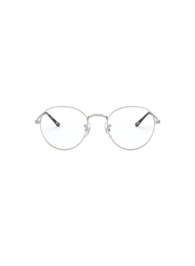 Ray-Ban Unisex Unisex Round Shape Plastic Eyeglass Frames 2538 - Lens Size: 49 Mm - Matte Silver - Image 2