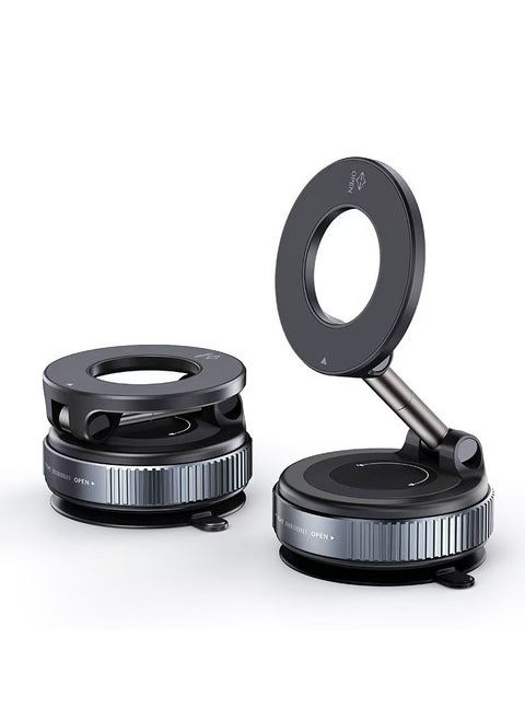 Magnetic Phone Mount 360° Rotatable Suction Holder, MagSafe Compatible for iPhone & Android Devices Suited for Applications in Car, Kitchens, Mirrors, Gyms, and Other Smooth Surfaces  Taking Selfies and Videos Anytime Anywhere
