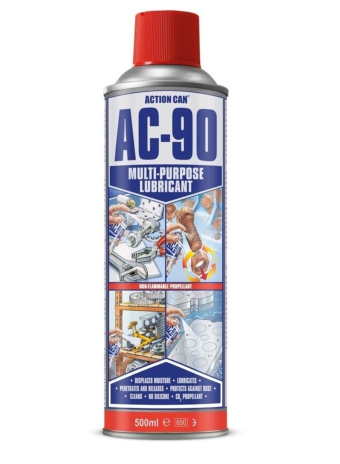 ACTION CAN® BY CRC ACTION CAN AC-90 Multi-Purpose Rust Remover & Lubricant Spray 500ml – Penetrating Anti-Rust Protection - Image 1