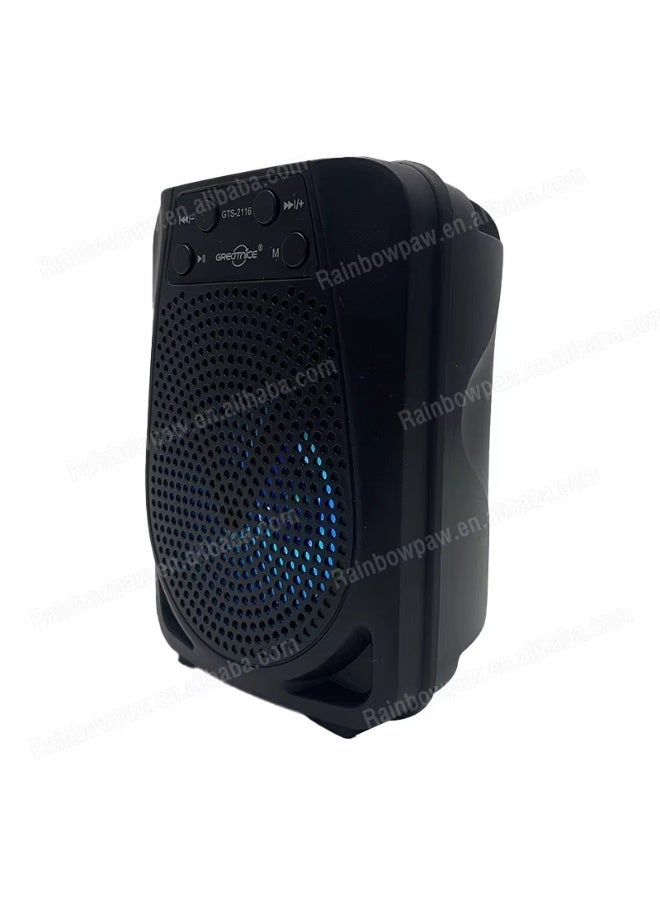 قريت نايس مكبر صوت لاسلكي بتقنية البلوتوث - مكبر صوت محمول مزود بإضاءة LED وصوت جهير عميق وصوت قوي وخيارات اتصال متعددة للاستخدام الداخلي والخارجي GTS-2116 - Image 5