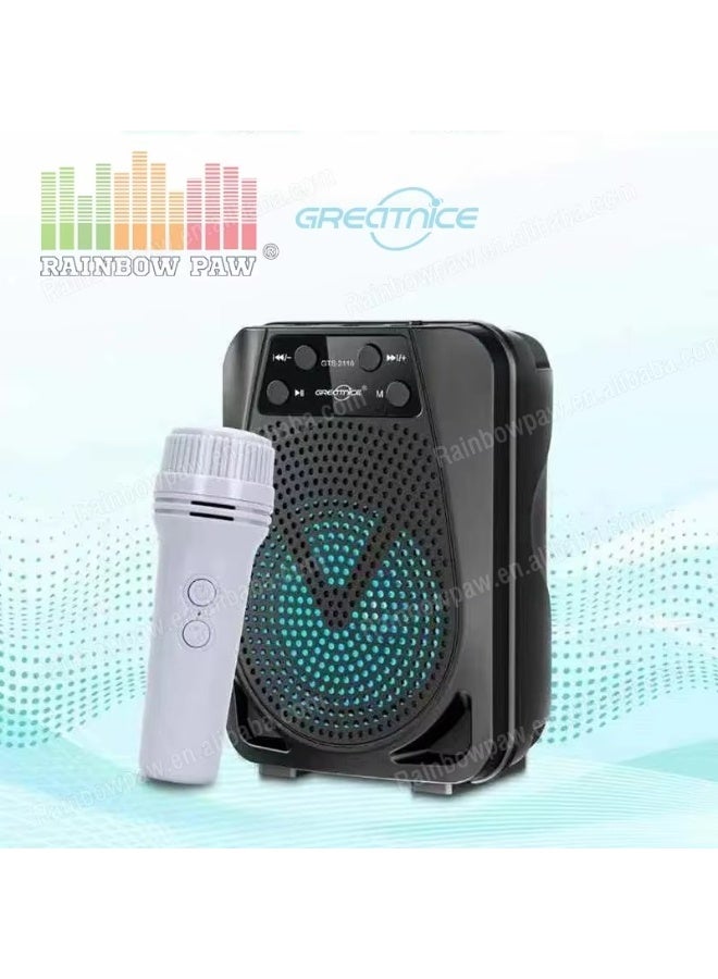 قريت نايس مكبر صوت لاسلكي بتقنية البلوتوث - مكبر صوت محمول مزود بإضاءة LED وصوت جهير عميق وصوت قوي وخيارات اتصال متعددة للاستخدام الداخلي والخارجي GTS-2116 - Image 1