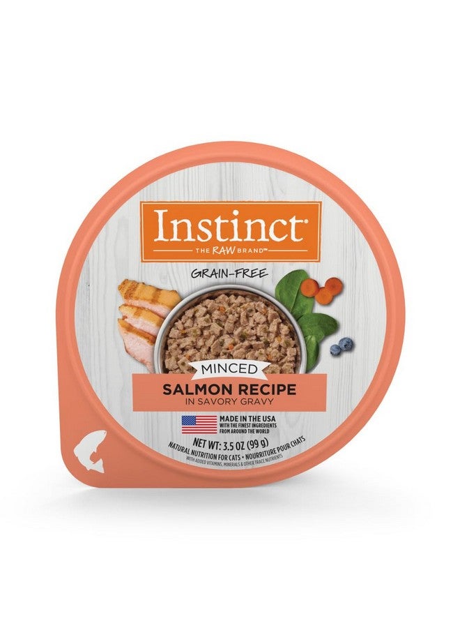 غريزة طعام القطط الرطب الطبيعي المفروم الأصلي من إنستينكت، خالي من الحبوب - سمك سلمون حقيقي، 3.5 أونصة (عبوة من 12 قطعة) - Image 1