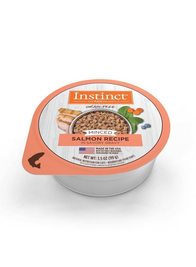 غريزة طعام القطط الرطب الطبيعي المفروم الأصلي من إنستينكت، خالي من الحبوب - سمك سلمون حقيقي، 3.5 أونصة (عبوة من 12 قطعة) - Image 2