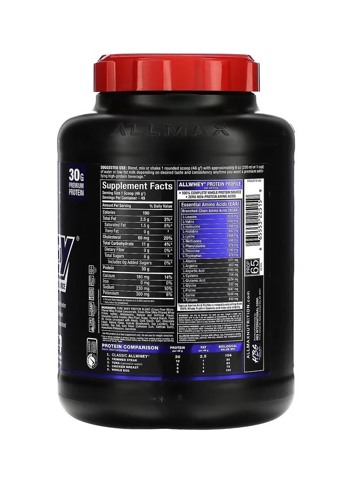 Allmax - ALLMAX Classic All Whey 5 lbs Cookies & Cream Flavor 49 Serving - Image 1
