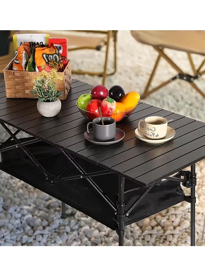 بيوينتي طاولة التخييم المحمولة ، طاولة قابلة للطي واسعة مع أكياس التخزين ، طاولة قابلة للطي من الألومنيوم ، 16 مكونات 95 * 55 * 50 طاولة قابلة للطي للتخييم في الأماكن الداخلية ، في الهواء الطلق ، التخييم ، الشاطئ ، الفناء الخلفي ، الشواء ، الحزب ، الفناء ، النزهة - Image 5