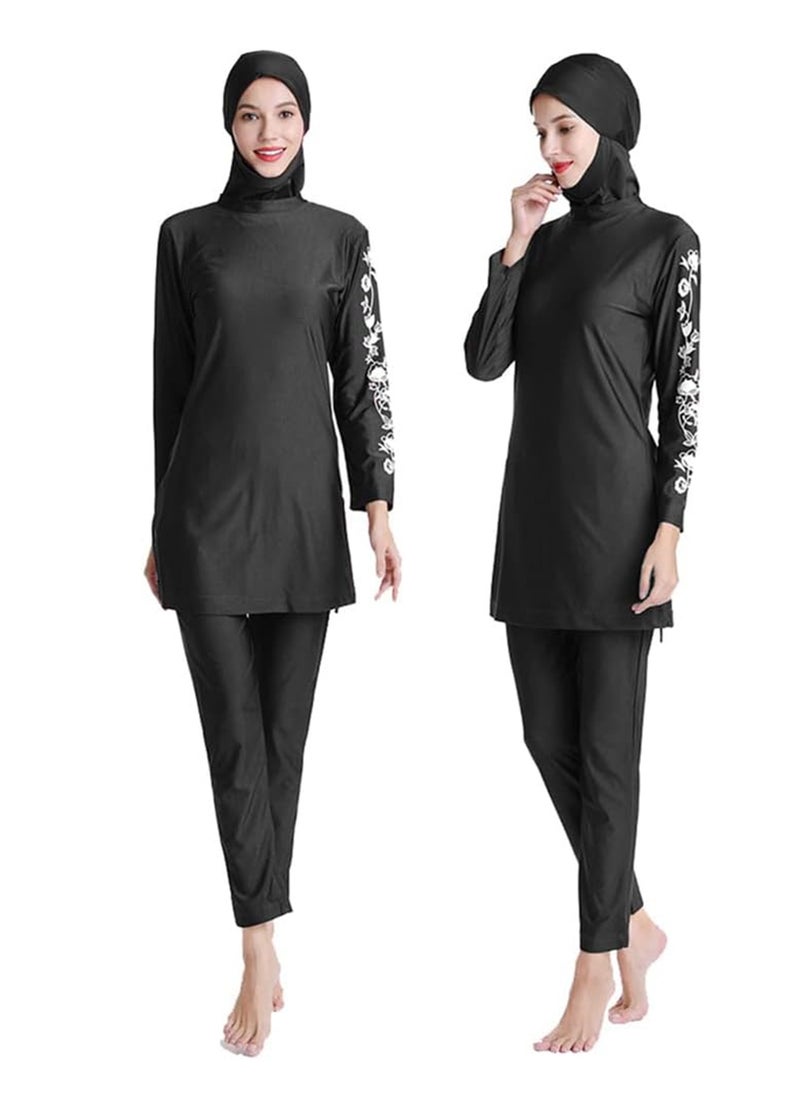 Mike Music - Modest Full Coverage 3-Piece Swimwear Set - Perfect for Swimming and Beach Activities - Image 1