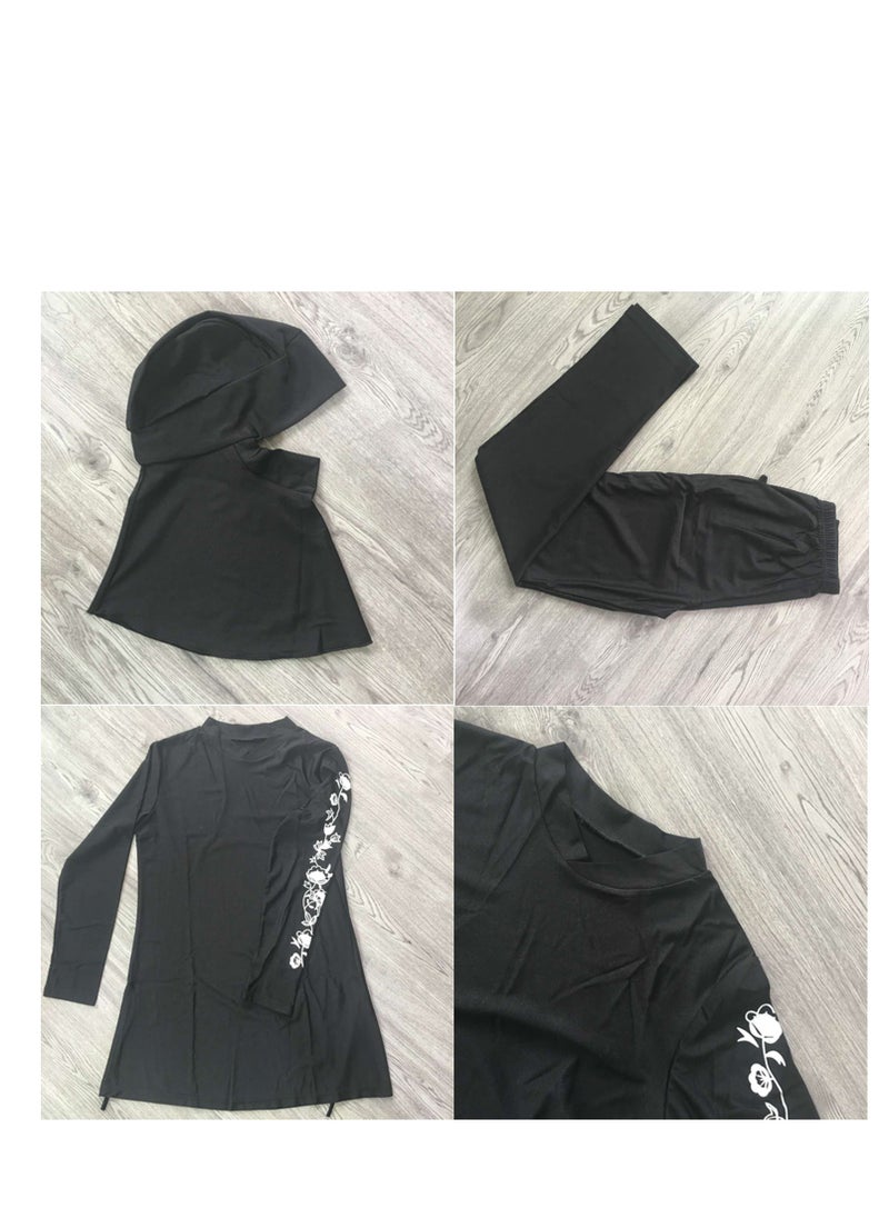 Mike Music - Modest Full Coverage 3-Piece Swimwear Set - Perfect for Swimming and Beach Activities - Image 1