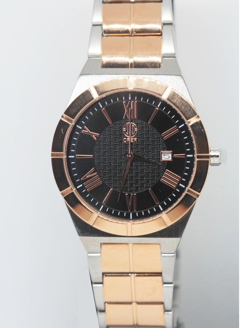 CABA Men's Watch, Elegant Design, Display Date, Distinctive and Attractive Color, Stainless Steel, Silver&Copper - 3106890M-3 - Image 2