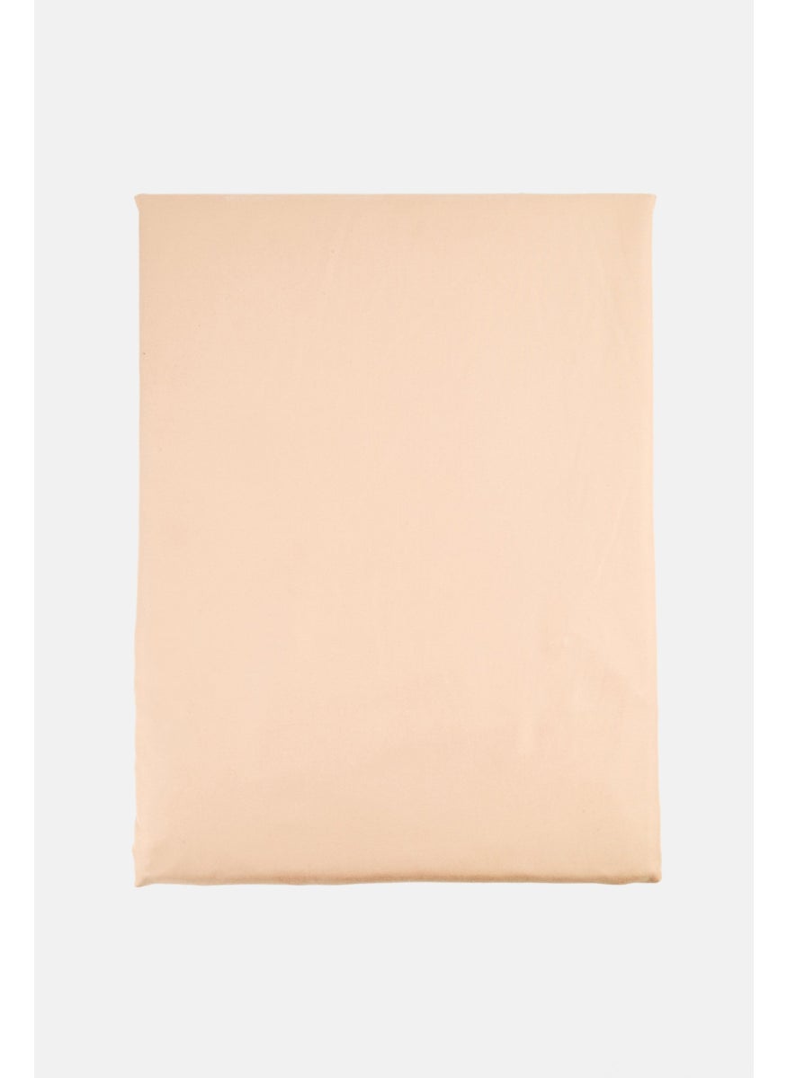 Cotton home 3 Pieces Plain Fitted Sheet With Pillow Case Set, Tan  - Image 2