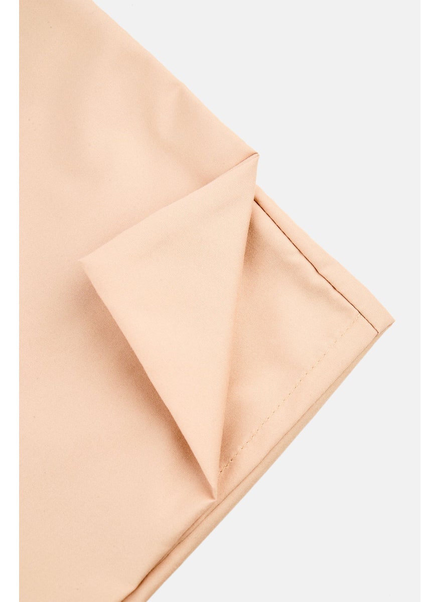 Cotton home 3 Pieces Plain Fitted Sheet With Pillow Case Set, Tan  - Image 3