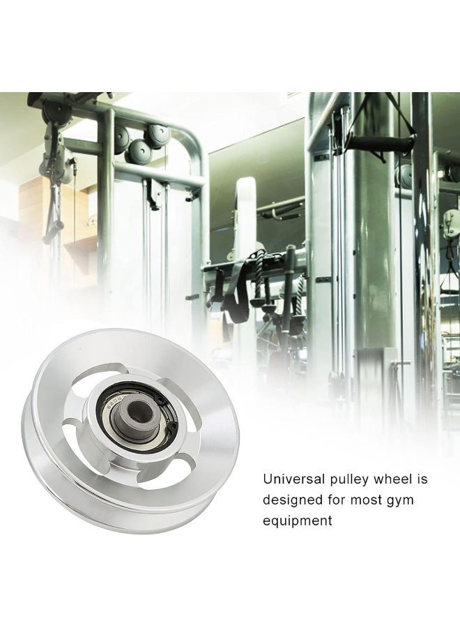 POCREATION Gym Pulley Wheel Pulley Pulley Wheels With Bearings, Pulley Aluminium Alloy Fitness Pulley Wheel Home Gym Attachments Part Universal Bearing Pulley, Pulley For Exercise Strength Training (90mm in Diameter) - Image 4