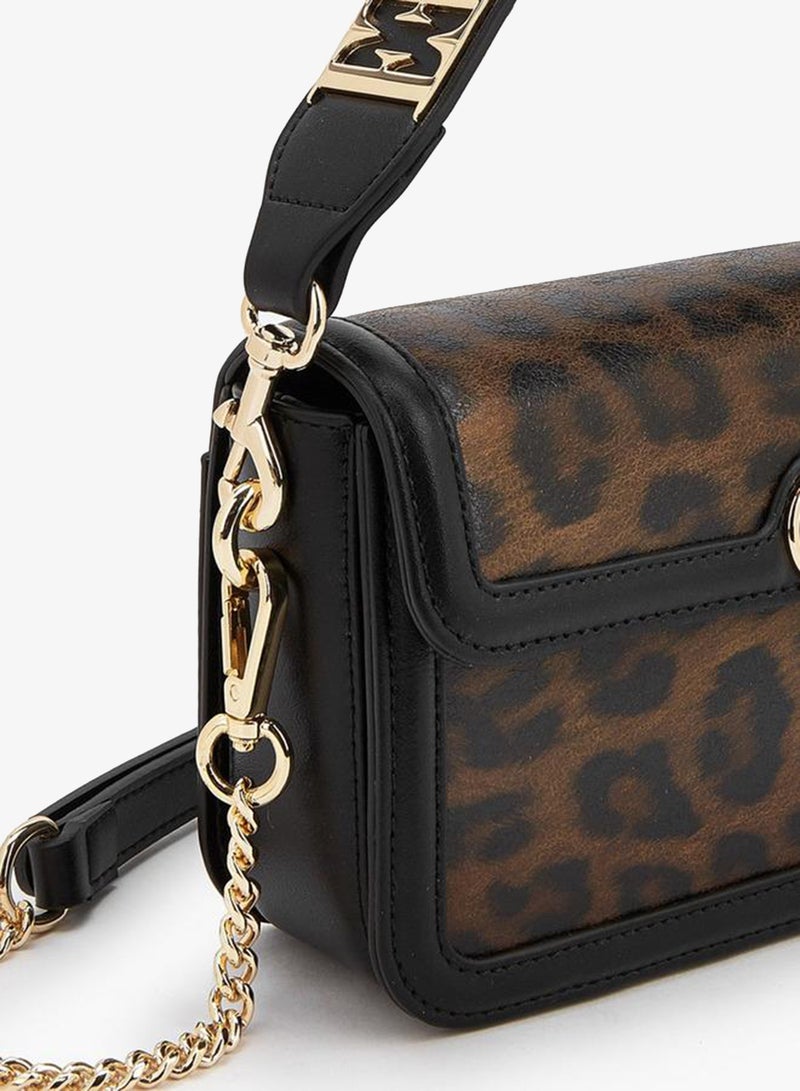 ELLE Animal Print Crossbody Bag with Detachable Strap - Image 3