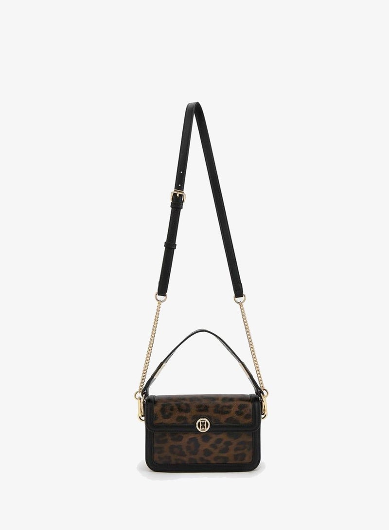 ELLE Animal Print Crossbody Bag with Detachable Strap - Image 5