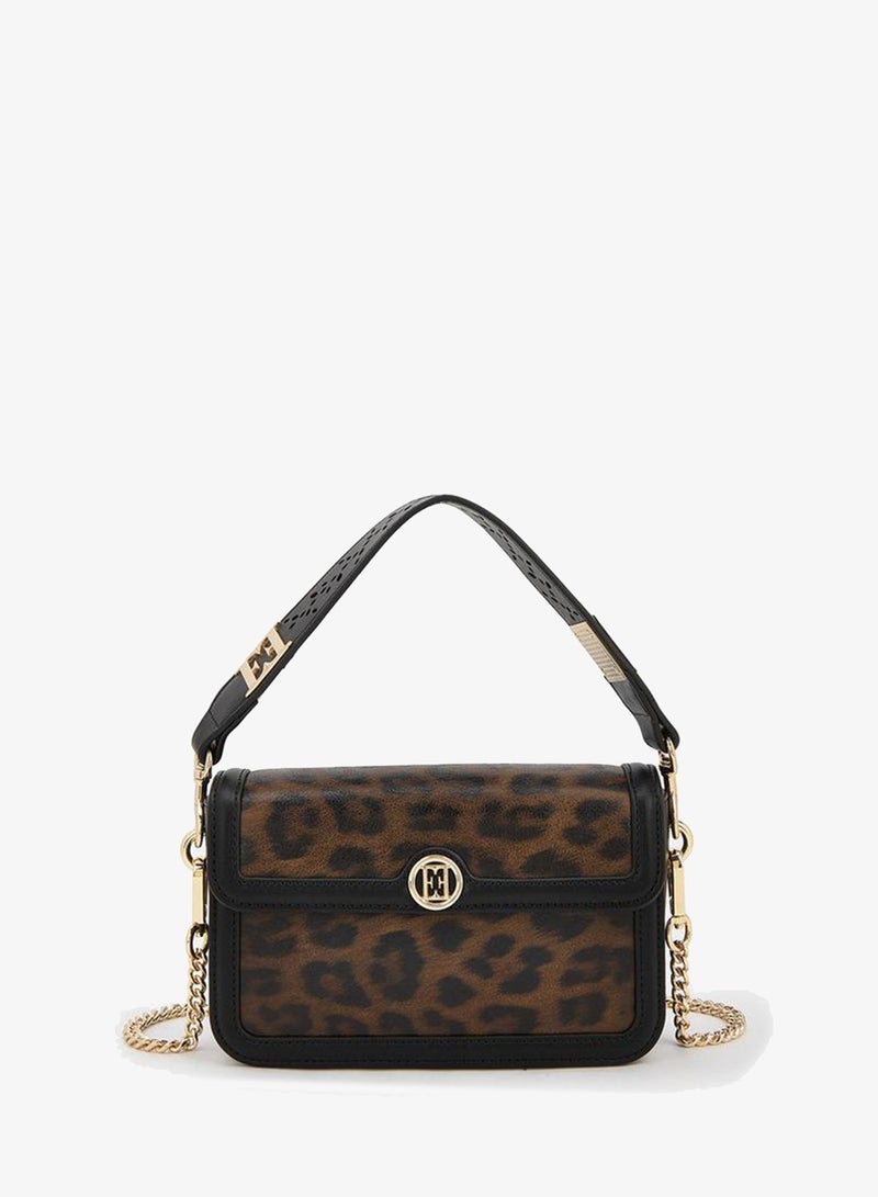 ELLE Animal Print Crossbody Bag with Detachable Strap - Image 1