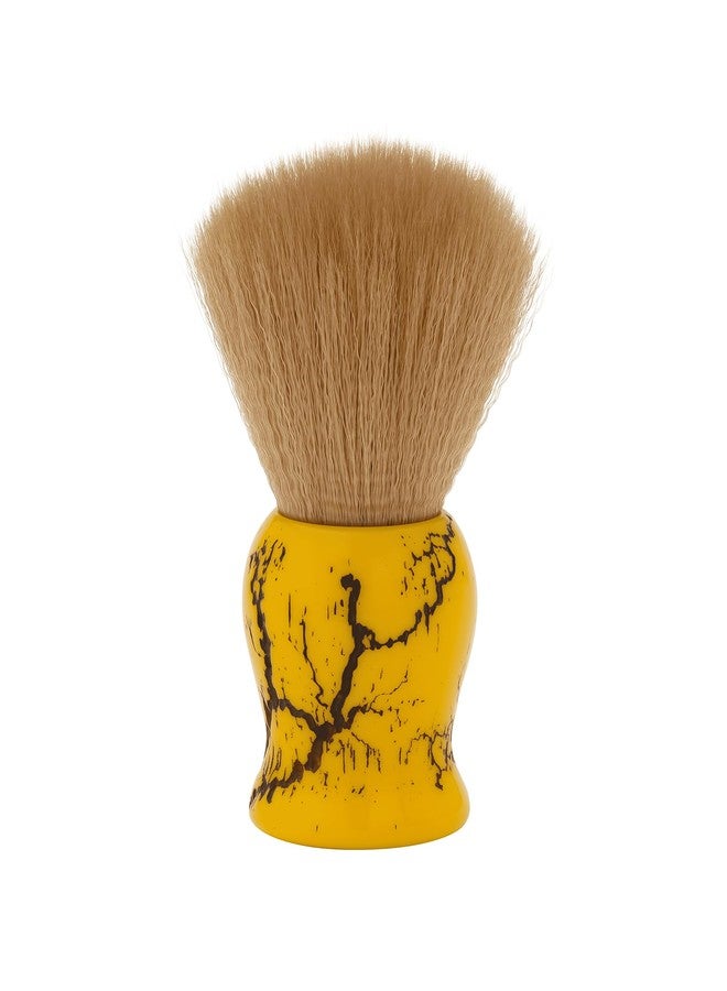 Pearl shaving Brush for men synthetic bristles & Black Resin Handle SBB-14 Yellow - Image 1