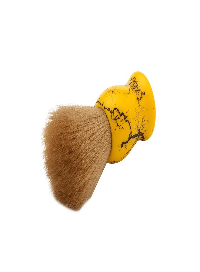 Pearl shaving Brush for men synthetic bristles & Black Resin Handle SBB-14 Yellow - Image 2