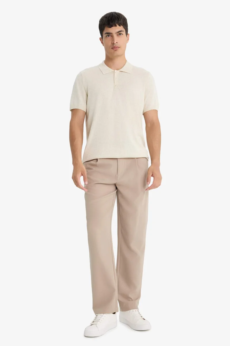 ديفاكتو Standard Fit Short Sleeve Polo T-Shirt