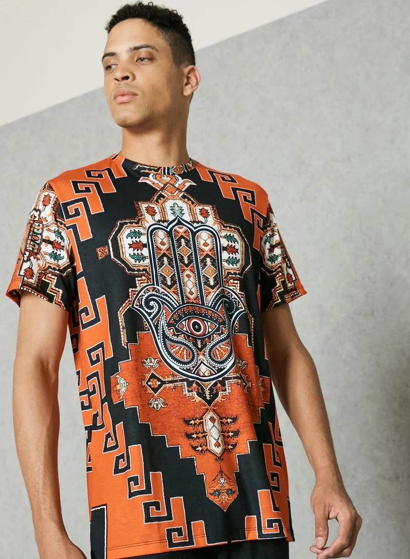 Jaded London Tapestry Hamsa T-Shirt