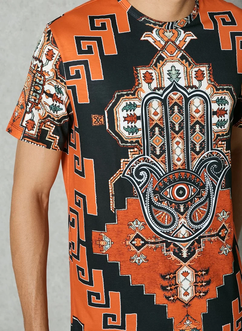 Jaded London Tapestry Hamsa T-Shirt