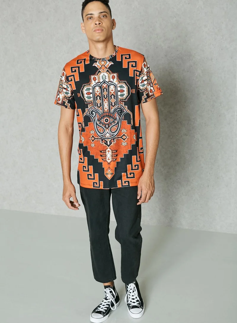 Jaded London Tapestry Hamsa T-Shirt
