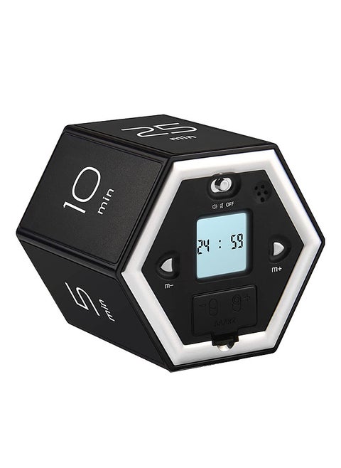 Hexagon Digital Clock Timer Magnetic Cubes Timer Kitchen Hexagon Flip Timer for Studying Cooking Exercising Easy To Use Magnetic Flip Focus-timer