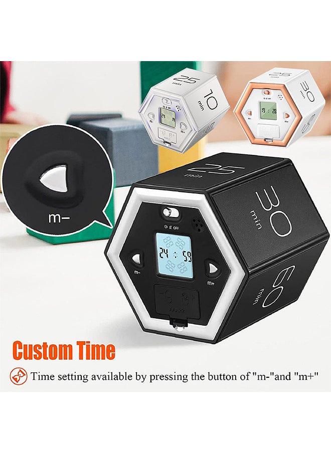 Generic - Hexagon Digital Clock Timer Magnetic Cubes Timer Kitchen Hexagon Flip Timer for Studying Cooking Exercising Easy To Use Magnetic Flip Focus-timer - Image 1