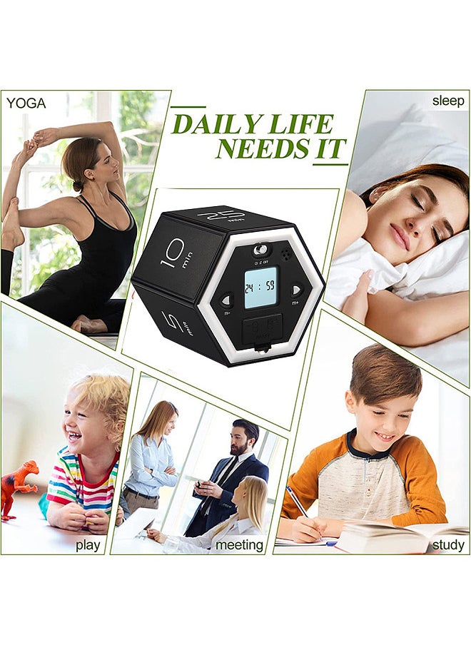Generic - Hexagon Digital Clock Timer Magnetic Cubes Timer Kitchen Hexagon Flip Timer for Studying Cooking Exercising Easy To Use Magnetic Flip Focus-timer - Image 1