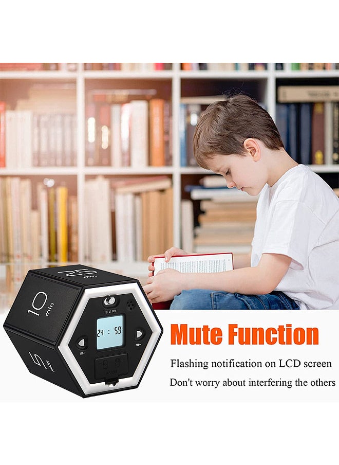 Generic - Hexagon Digital Clock Timer Magnetic Cubes Timer Kitchen Hexagon Flip Timer for Studying Cooking Exercising Easy To Use Magnetic Flip Focus-timer - Image 1