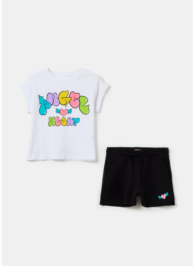 او في اس Cotton Jogging Set With Print