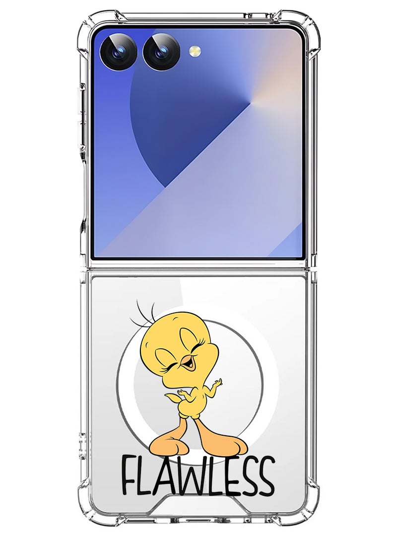 Theodor Magnetic Case for Samsung Galaxy Z Flip 7 Compatible with MagSafe Wireless Charging, Shockproof Phone Bumper Cover Flawless - Image 1